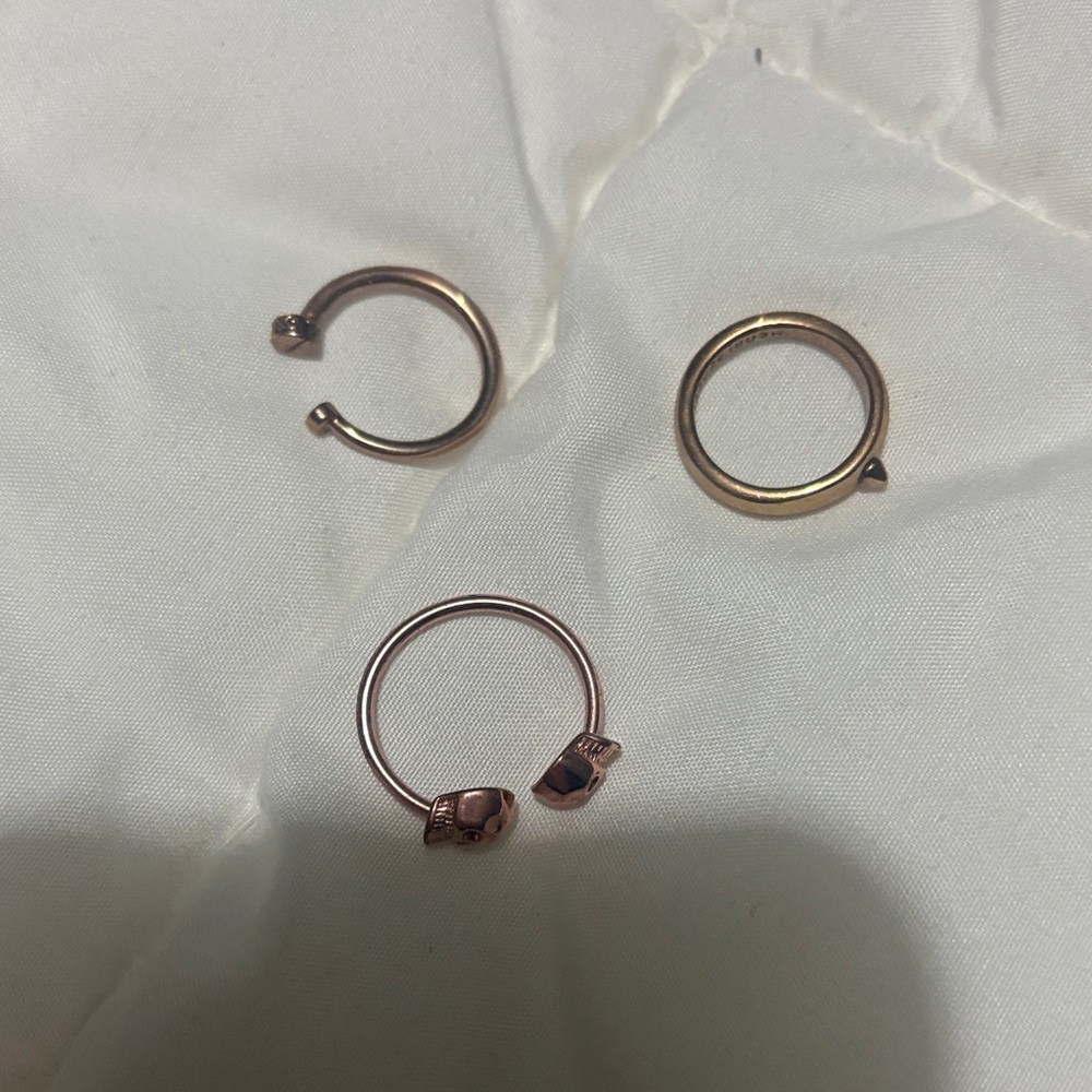 Henri Bendel Gold and Rose Gold Rings